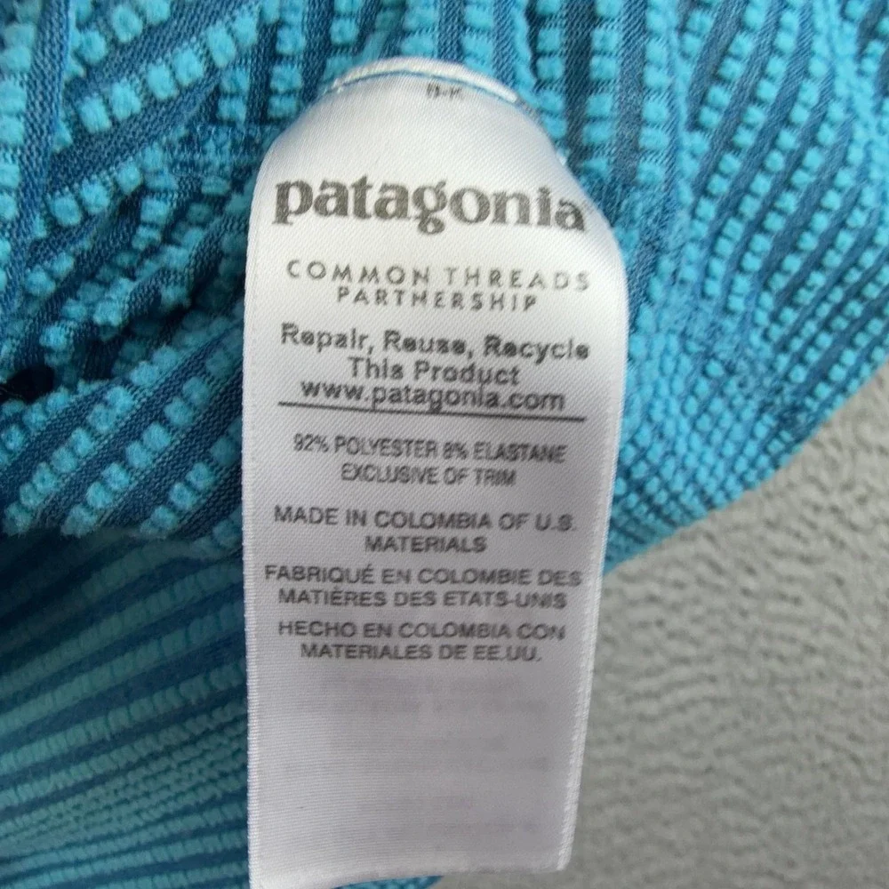 Patagonia Capilene Mens XL Blue Quarter Zip Pullover Long Sleeve STY43662